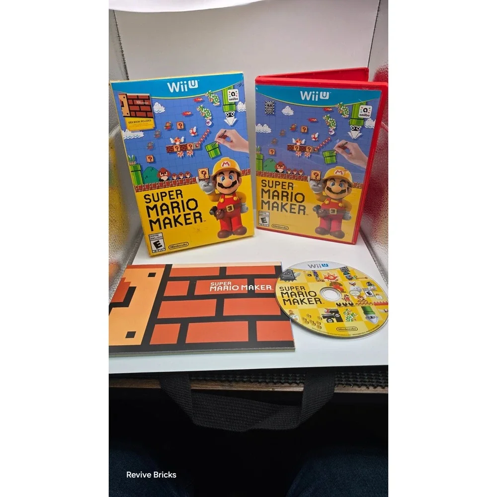 Super Mario Maker Wii U CIB Nintendo Wii U 2015 Complete with Slipcover & Manual